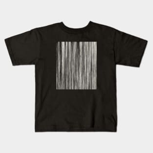 black and white rain - minimalist art - grey texture Kids T-Shirt